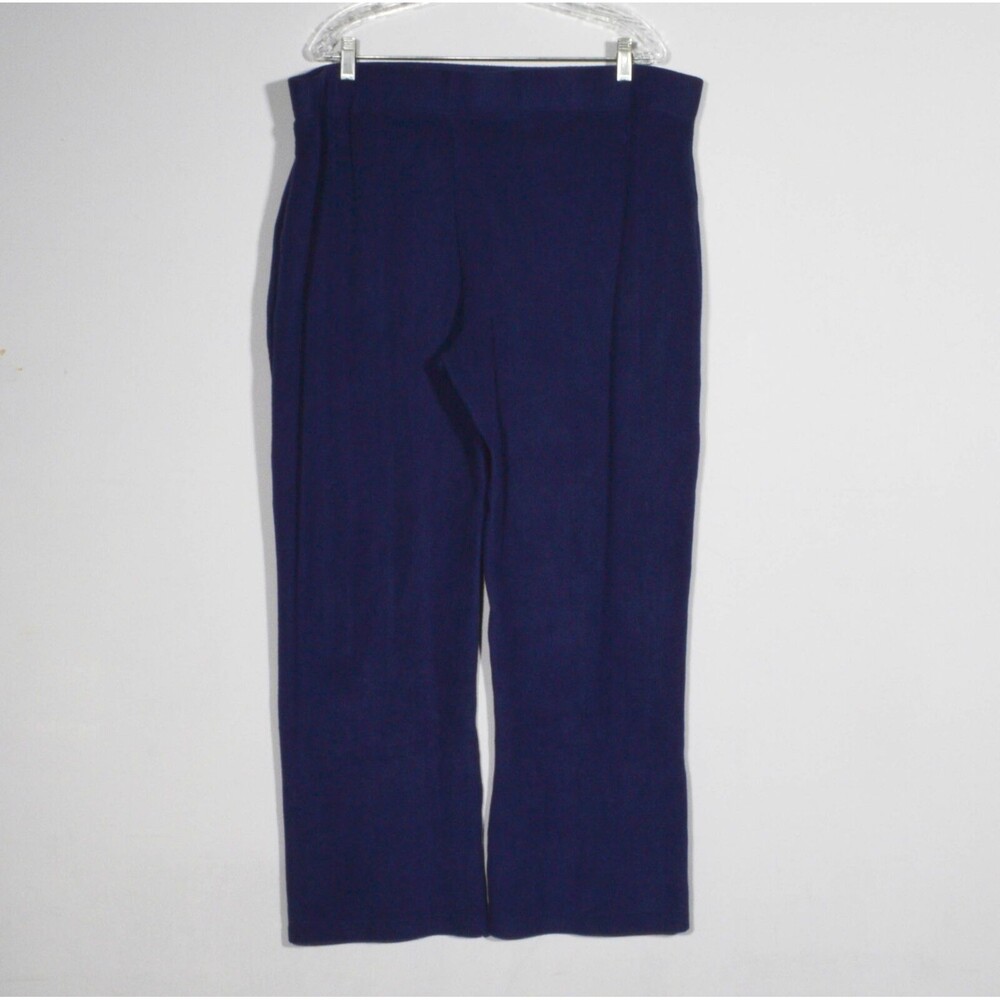 Cuddl Duds Climate Light Navy Velour Fleece 2 Piece Cardigan Lounge Set Sz 2X - Picture 3 of 6